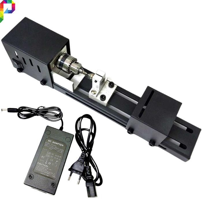 Alat Mesin Bubut Kayu Mini Lathe Wood Metal Working Machine 80 Watt