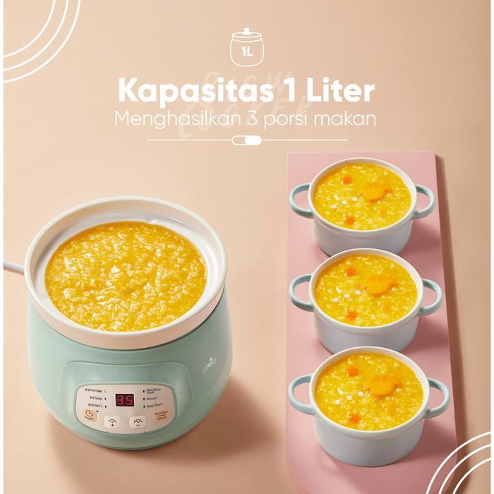 Slow Cooker 1 Liter / Emily Slow Cooker / Family Food Maker Panci Tanah Liat MPASI Cooker Panci