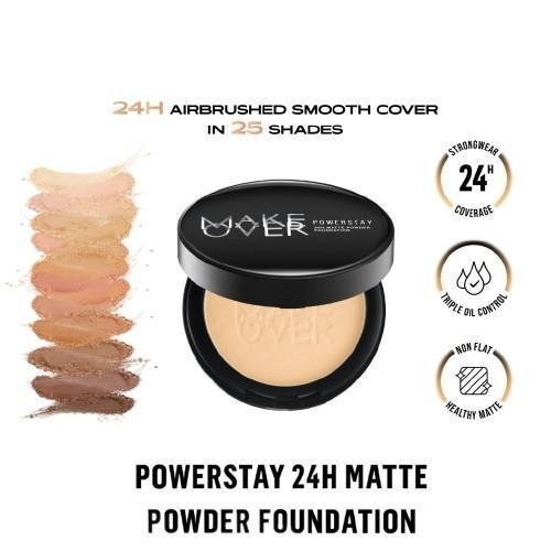 Fandaw- Make Over Powerstay 24H Matte Powder Foundation Makeover Bedak Padat Compact Powder