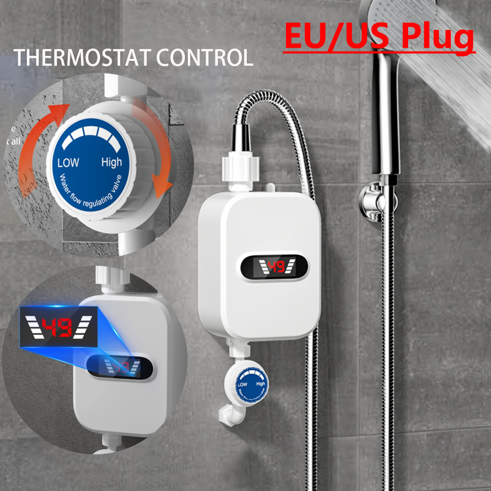 304 Stainless Steel Hot Water Heater Shower Automatic Power-Off Electric Water Heater Shower