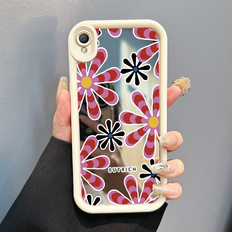 Casing Hp OPPO A37 A37F Case HP Casing pola Bunga lonceng Kasing cermin Cesing Silikon Softcase