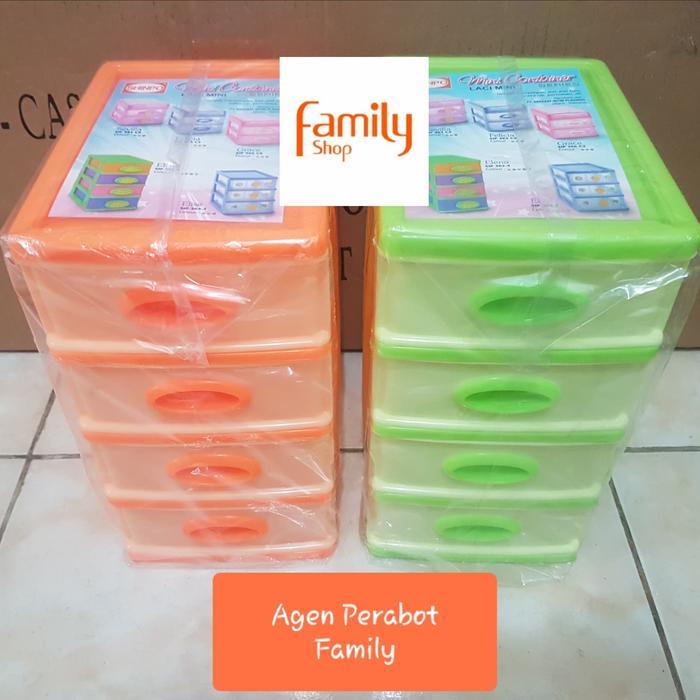 Container Mini Susun 4 Laci Kecil Shinpo 363-4 / Box Tempat Menyimpan Penyimpanan Plastik