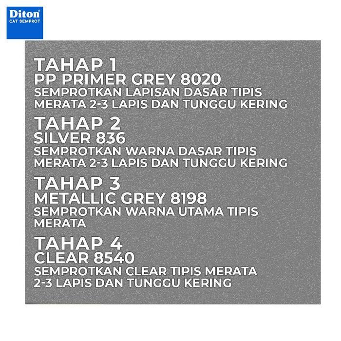 gmlv- Cat Semprot Diton - Metallic Grey 8198