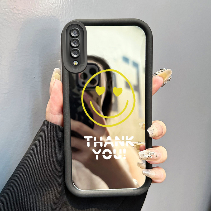 Casing Hp Samsung Galaxy A7 2018 Case HP Casing pola Emoji tas Kartun Kasing cermin Cesing Silikon S