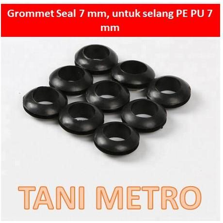 New Karet Grommet 7 Mm Selang PE PVC Seal Gromet 7 Mm Offtake 7 Mm hitam