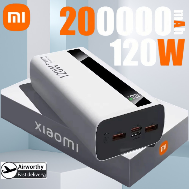 200000Mah High Capa 120W Powerbank Super Fast Charging Portable External Battery Powerbank For