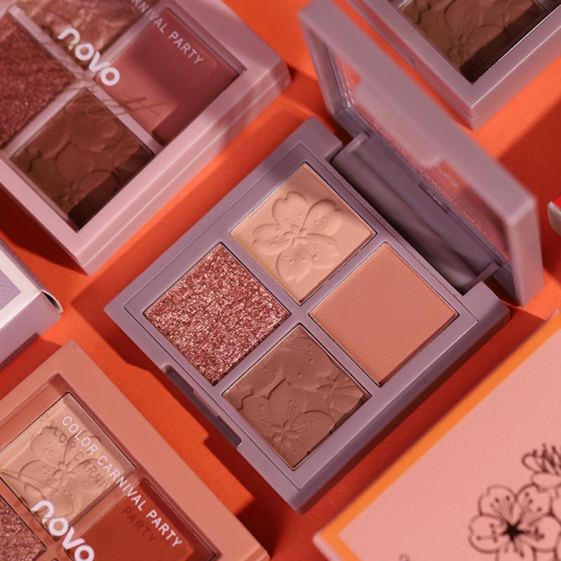 Novo Glitter Eyeshadow Pallete Makeup Pallete Eyeshadow Palette Shine Polarize Eyeshadow Sparkling D