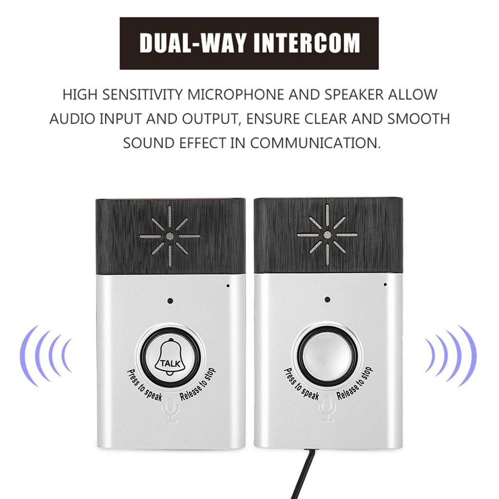 2.4Ghz Portable Way Voice Intercom Wireless Doorbell Interphone System Door Bell Intercom Doorbell