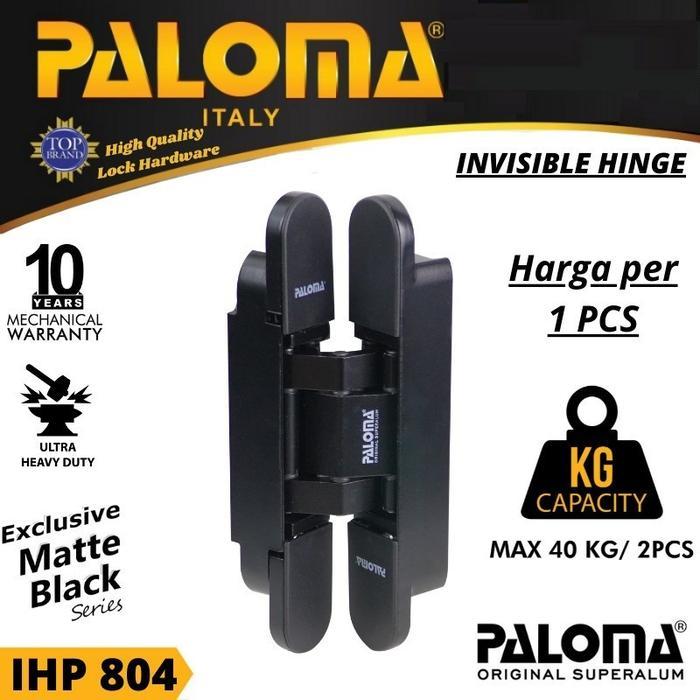 Engsel Tanam CONCEALED HINGE PALOMA IHP804 P40 HITAM engsel pintu