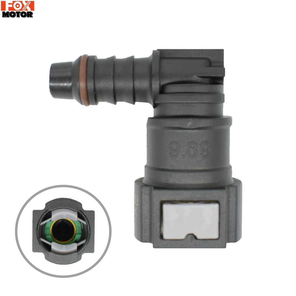 9.89 8mm Car Fuel Line Elbow Hose Coupler Nylon Motorcycle Hose Coupler Quick Release Connect