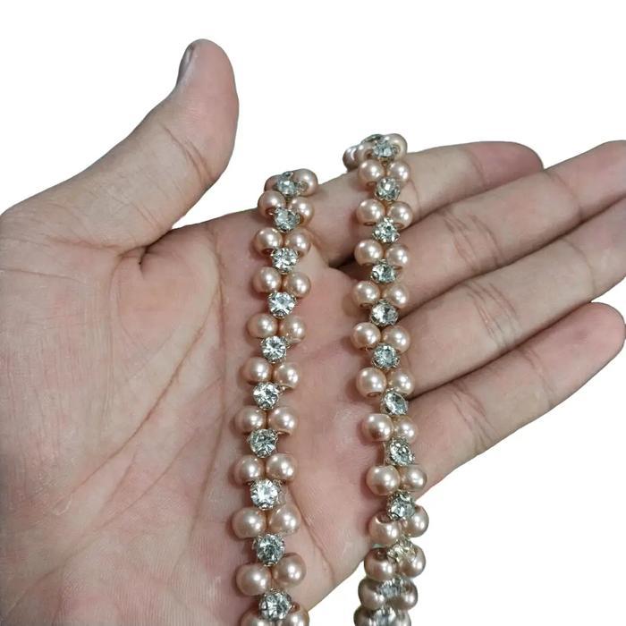 [10cm] payet rangkai mutiara/hiasan baju cantik