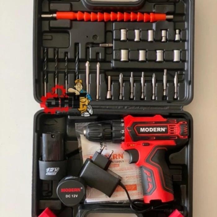 MESIN BOR CORDLESS MODERN M-12SET BOR CAS MODERN 10MM