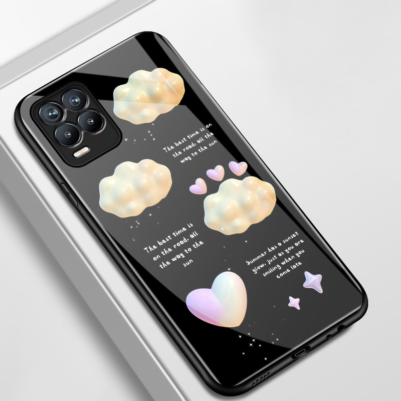 Casing Hp Untuk Realme 8 5G 8s 5G 8 Pro Case Casing HP Softcase Kaca Cangkang Keras Silikon Tepi Lem