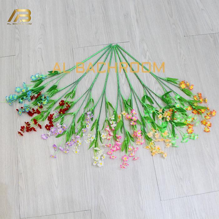 rsob- Bunga Plastik Tangkai Mini Star 1L B8022-Ls Bunga Pikok Dekorasi Wedding Bunga