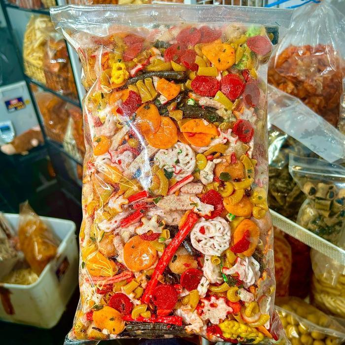 gzh3- 1Kg Seblak Kerupuk Kering Campur/Mix Original Kerupuk