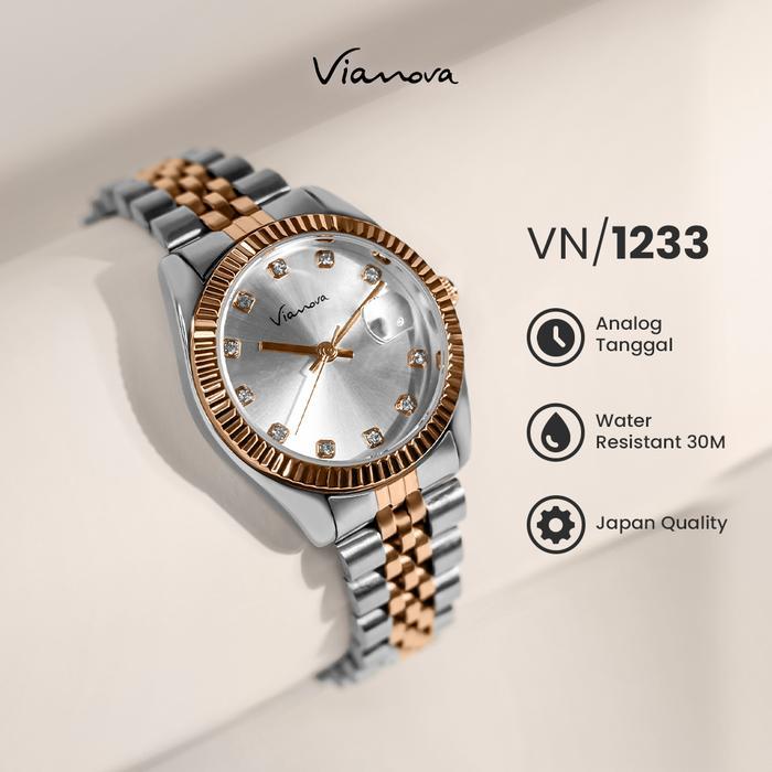 VIANOVA Watches Jam Tangan Wanita Kecil Original Anti Air 1233 Standard Jepang Jam Tangan Cewek