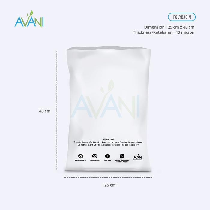 Polybag Cassava Medium - Kantong Polymailer Ramah Lingkungan
