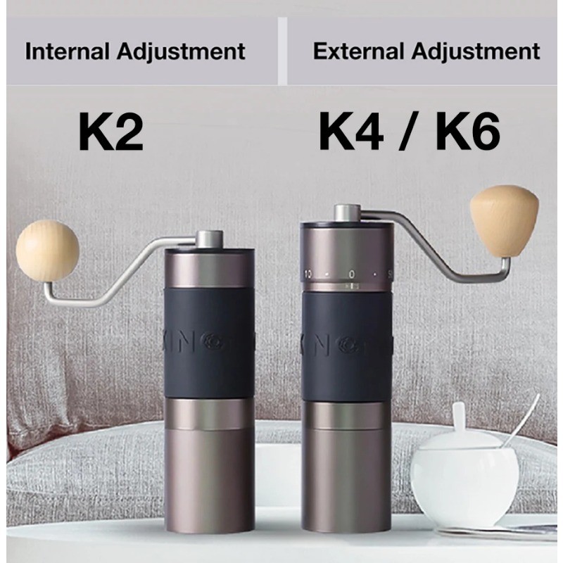 Kingrinder K2 / K6 Manual Coffee Grinder Portable Hand Mill 48Mm Sus420 Stainless Steel Burr
