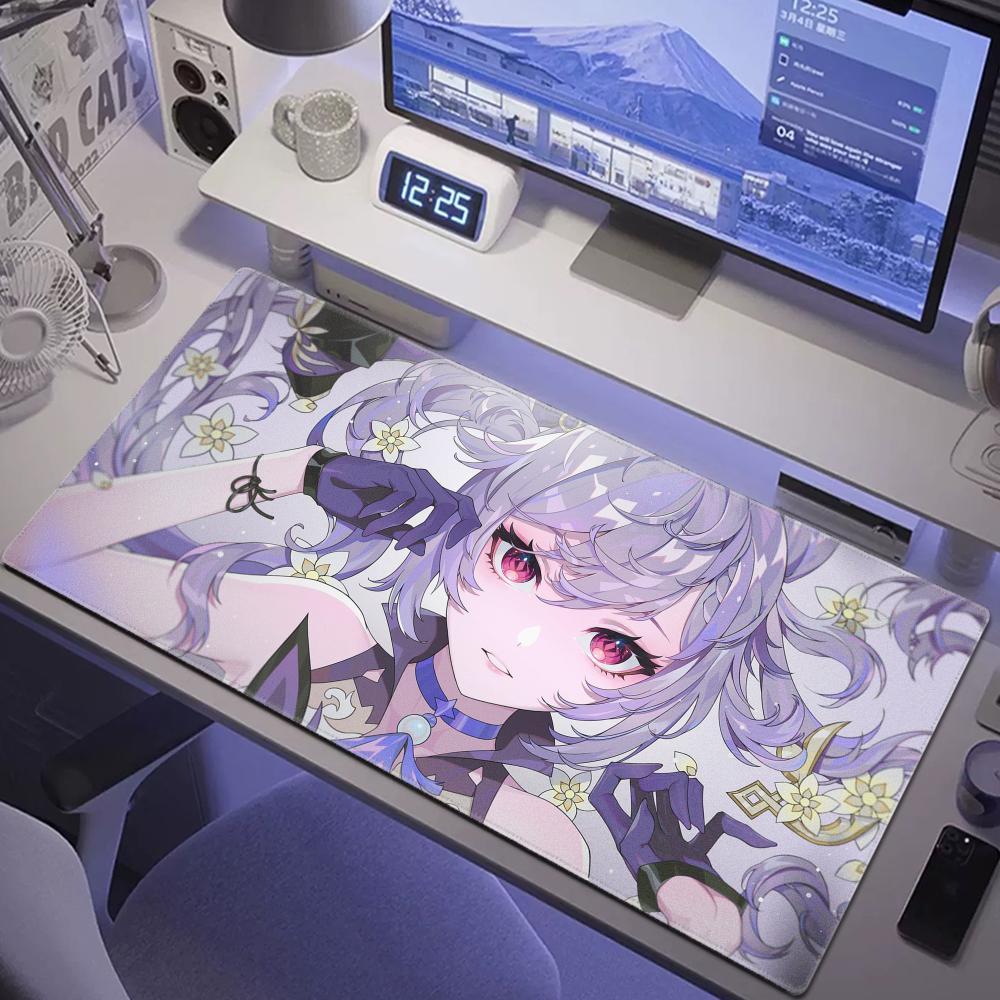 Genshin Impact Keqing Mousepad Large Gaming Mouse Pad LockEdge Thickened Computer Keyboard Table