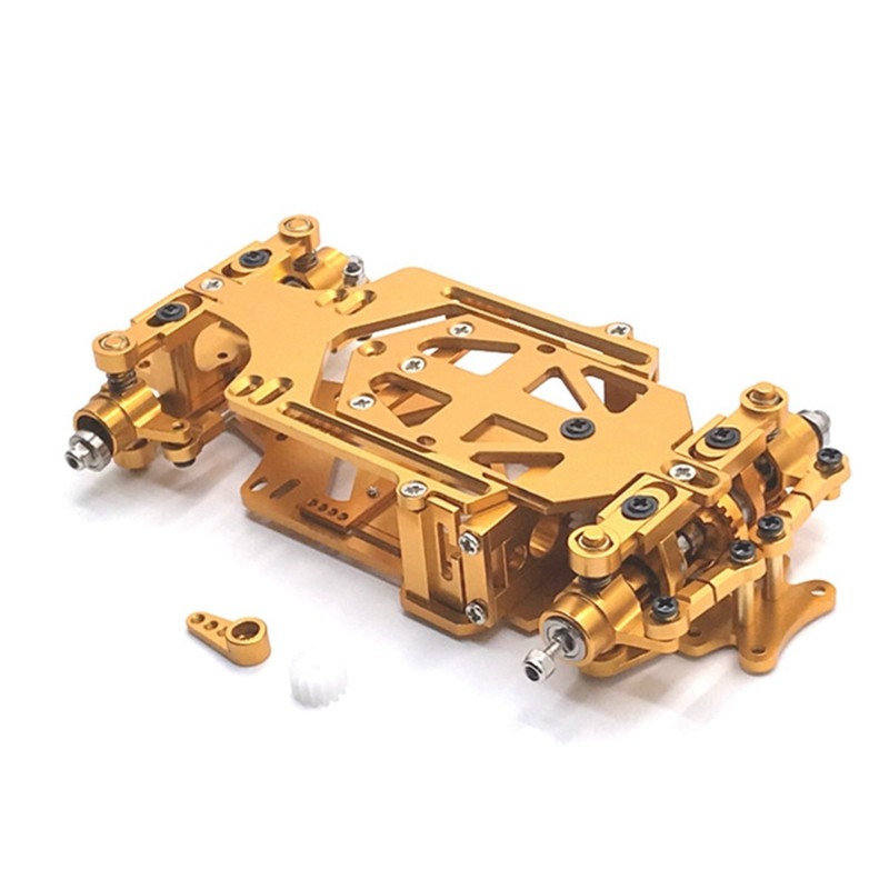 RC01 1/28 Scale RWD RC Drift Car Wheelbase Adjustable Metal Chassis Frame KIT For Wltoys K969 K989 2