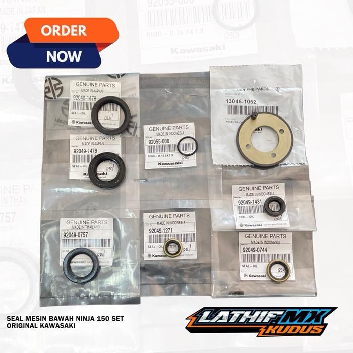 Seal Mesin Bawah Set Ninja R Rr Ss 150 Original 92049-1478 92049-1479 13045-1052 92049-1271