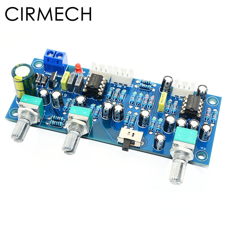 Cirmech 2.1 Channel Subwoofer Preamp Board Low Pass Filter Pre-Amp Amplifier Board Ne5532 Low Pass