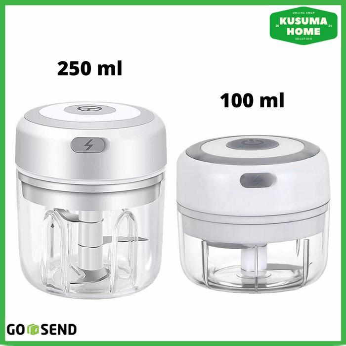 New Blender Mini Elektrik Hand Chopper Garlic Pemotong Bawang Bumbu Copper