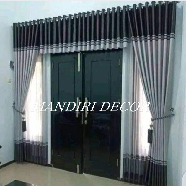 Gorden poni Smokring 1Set Bahan Blackout Import Polos Jendela Pinu Minimalis Murah Tapi Mewah