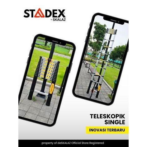 Tangga Teleskopik Single 4,4 Mtr Merk Stadex By Skalaz