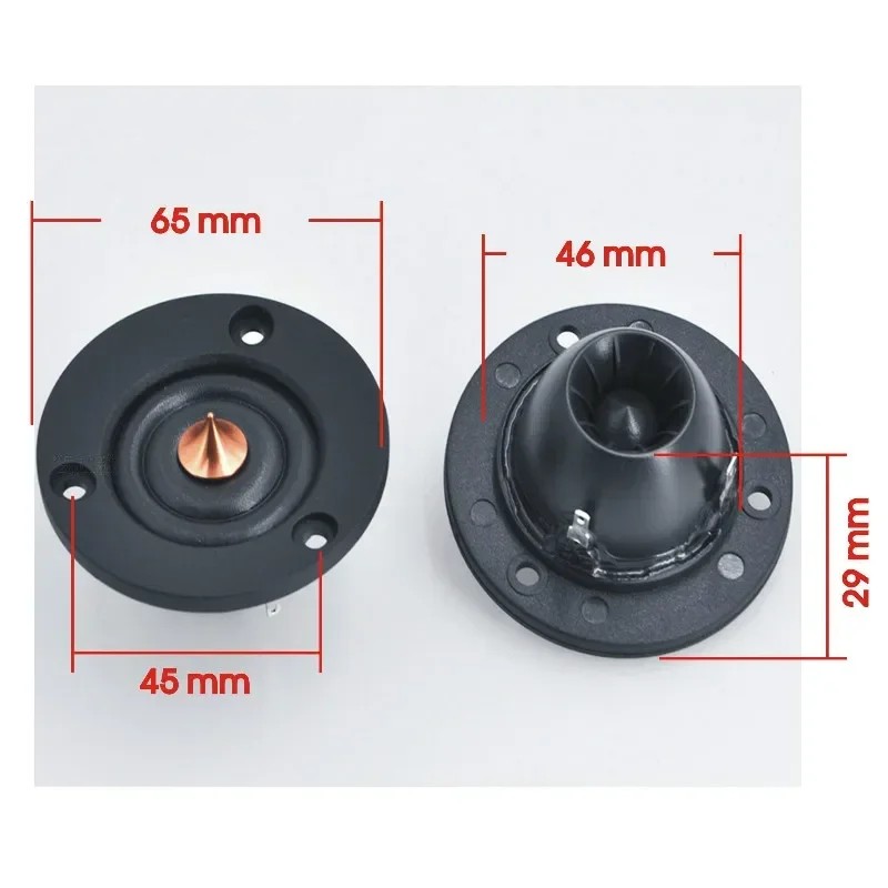 2Pcs 2 Inch Tweeter Speaker 6 Ohm 30W Bullet Silk Film Treble Speaker 25 Core Bullet Loudspeaker Diy