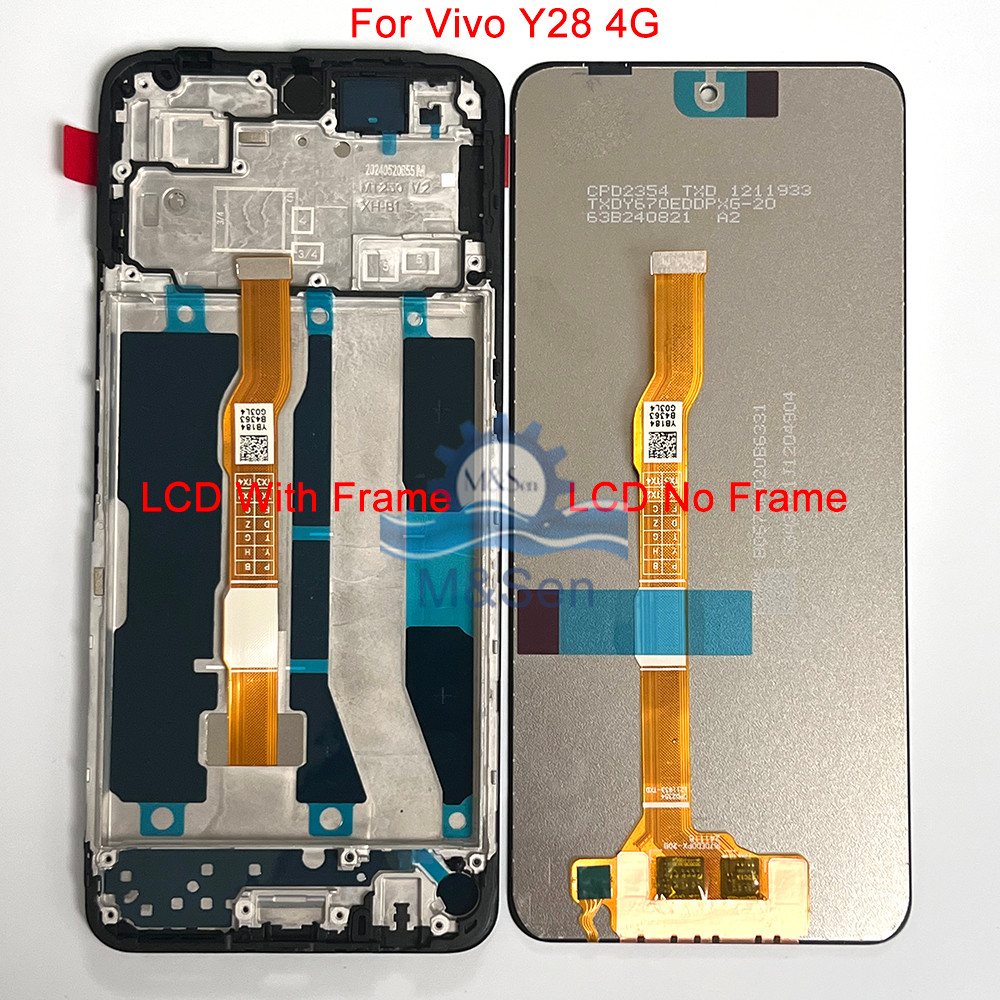 Original 6.68" For Vivo Y28 4G Lcd Display Screen Touch Panel Digitizer 6.56" For Vivo Y28 5G Screen