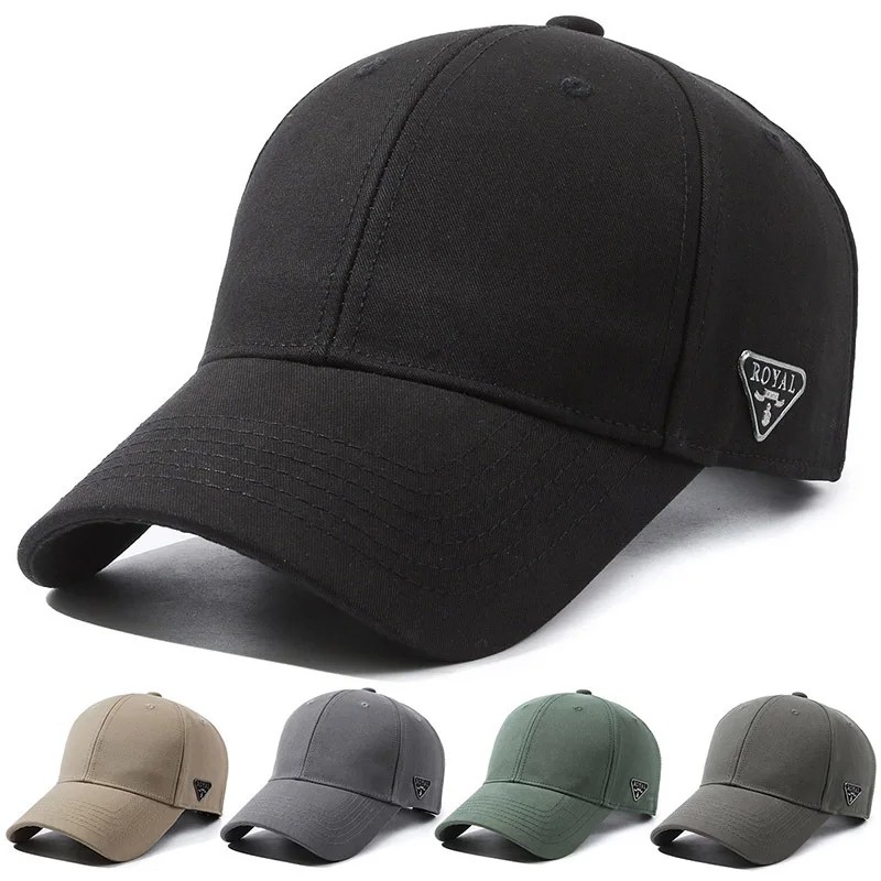 Spring New Style Men's Baseball Cap Outdoor Casual Sports Hard Top Baseball Hat Simple Midlife Men's