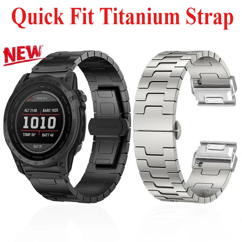 Quickfit Titanium Strap For Garmin Fenix 8/7X/6X/6Xpro/5X/5Xplus 3 3Hr 26Mm Metal Release Watch Band