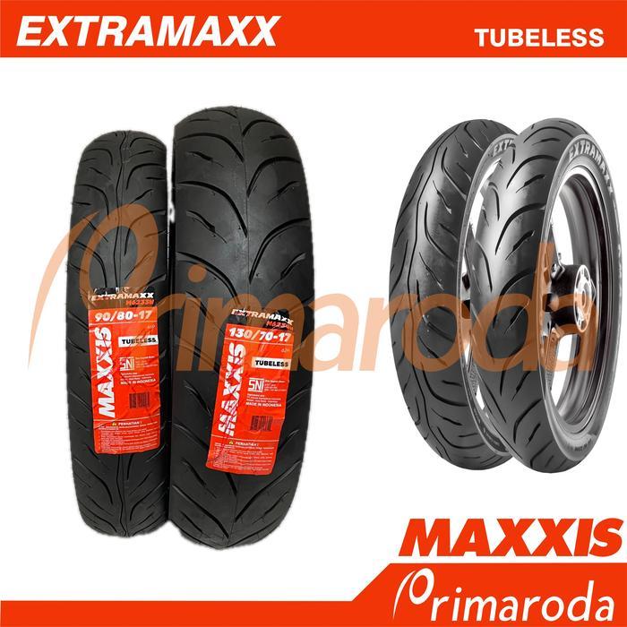 Sepasang Ban Yamaha All New Vixion R Tubeless Maxxis Extramaxx