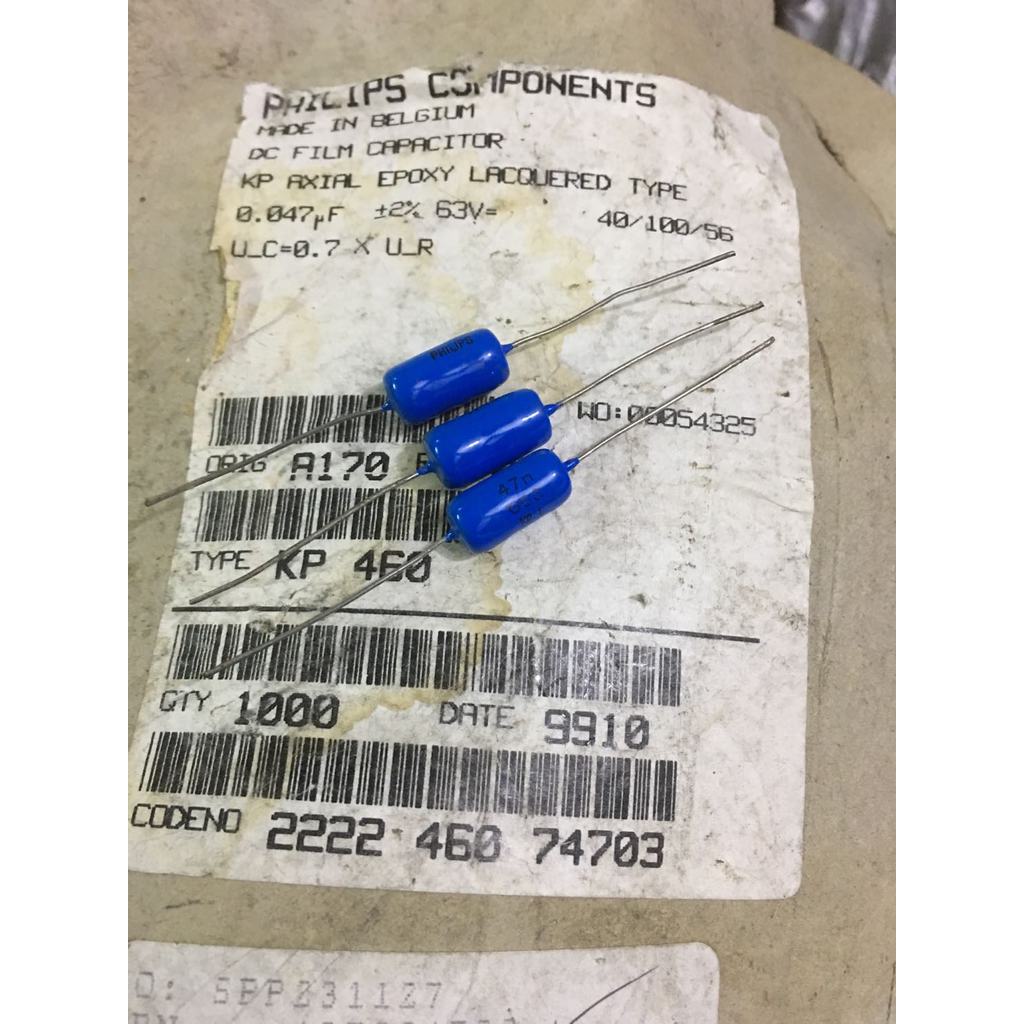 10Pcs/30Pcs Netherlands Bc Axial Kp 460 Tin Foil Film Capacitor 473 G 2% 63V 47Nf 0.047Uf Promise
