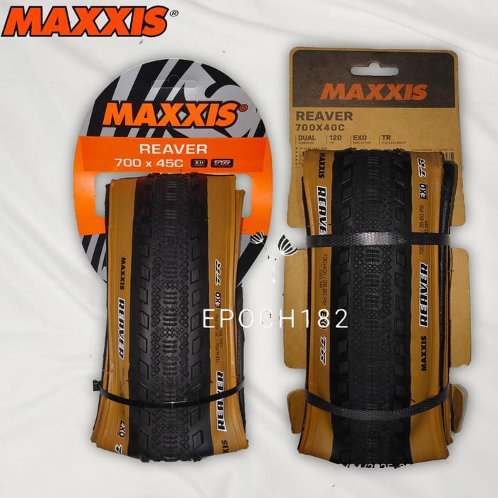 Ready Ban Luar Sepeda Maxxis Reaver 700 X 40C & 700 X 45C Skinwall Exo Tr Kevlar