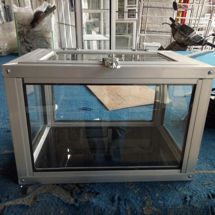 kotak amal aluminium mini roda