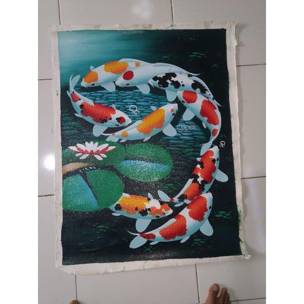 LUkisan ikan koi angka 9