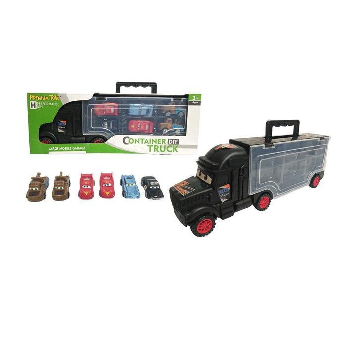 Mainan Anak Truck Container DIY PR-17491 Isi Mobil Kecil Merk Premium