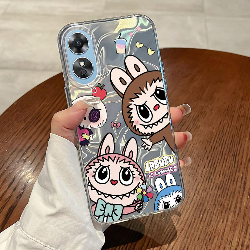 Casing Hp OPPO A17 OPPO A17K Case Casing Pola Anime HP Kasing Kasus ponsel transparan mewah Silikon 