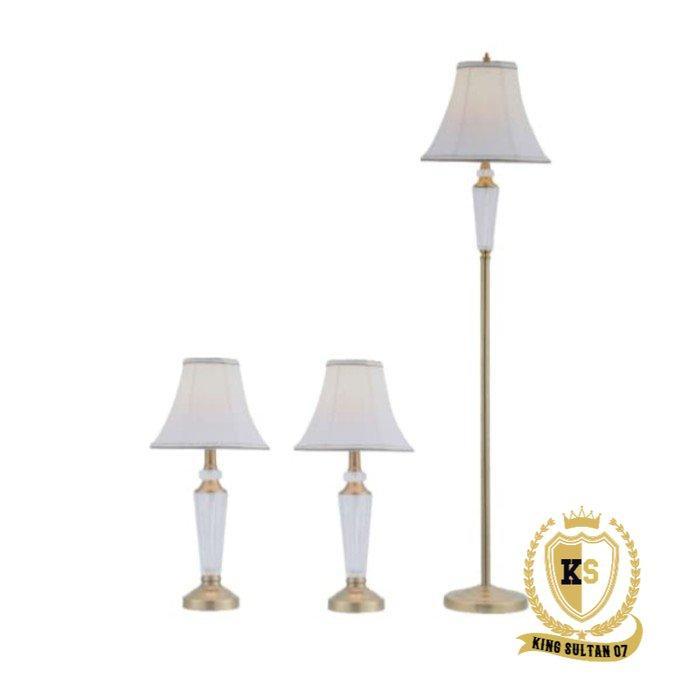 Eglare Combo Harper Set 3pcs Lampu Meja dan Lampu Lantai Brass