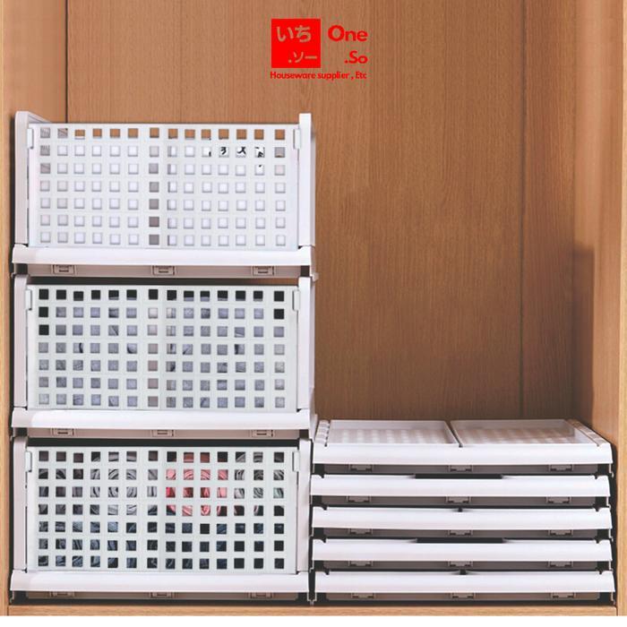 KERANJANG LACI LIPAT RAIZEN / KERANJANG BAJU LIPAT / KERANJANG SERBAGUNA LIPAT MINIMALIS - oneso