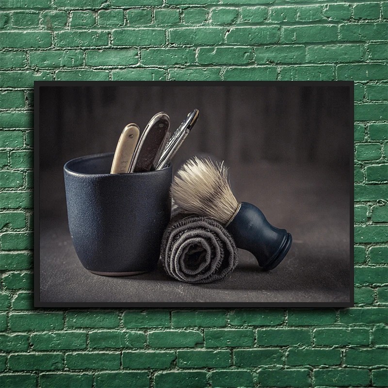Barbershop Poster Shaving Accessories Barbershop Tools Prints Canvas Painting Hairdresser Gifts Barb