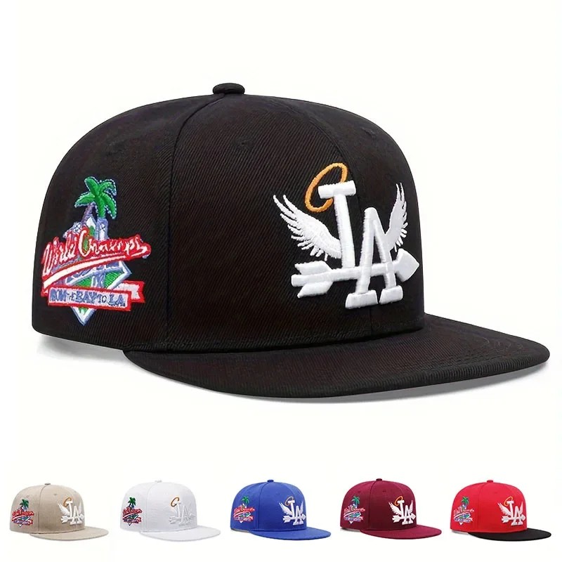 1/2/3/4Pcs Fashion Uni La Embroidery Baseball Ca Los Angeles Snapback Hat Angel Wings Hip Hop Ca