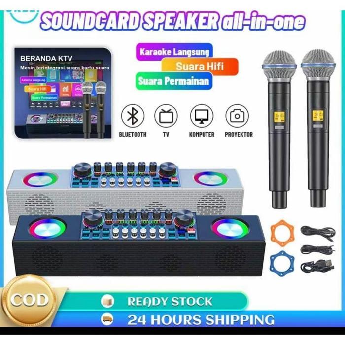 SY6 SOUNDCARD SPEAKER all-in-one SY6 Bluetooth sound card Promo Premium