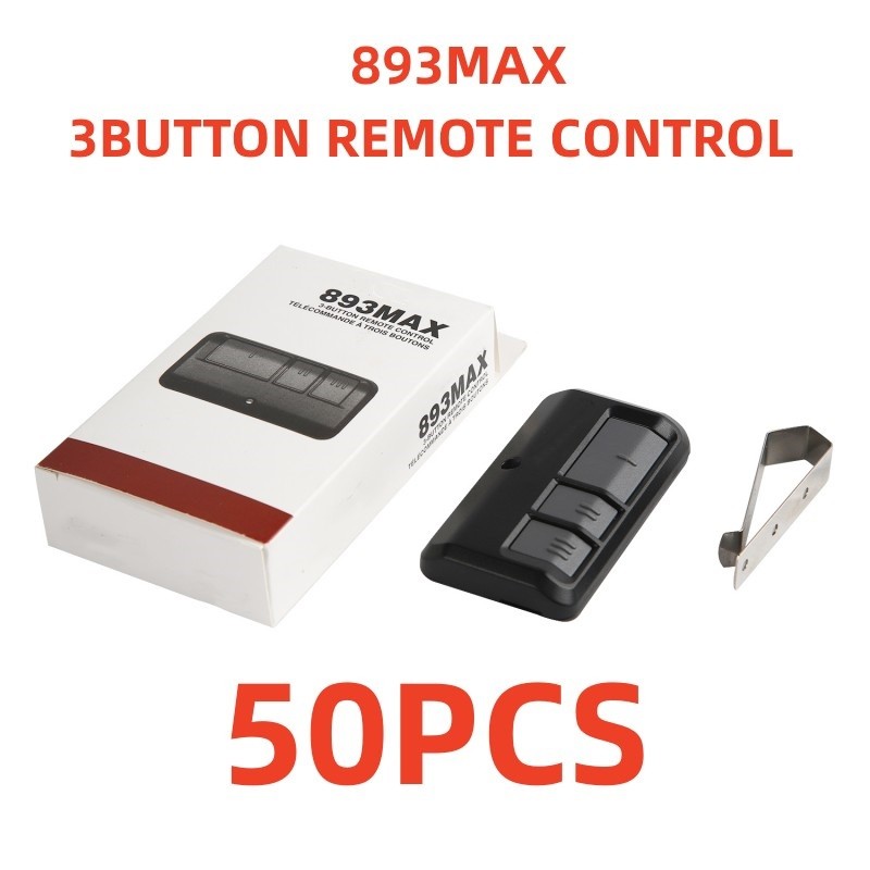 50PCS 893MAX LM Remote Control with Clips for Security Garage Opener Compatible with 893LM 891LM