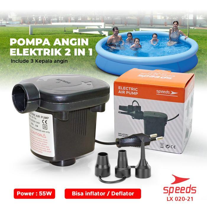 Speeds Pompa Angin Elektrik Pump Vacuum Angin Elektrik Sedot Hisap Tiup Kasur Listrik Pelampung