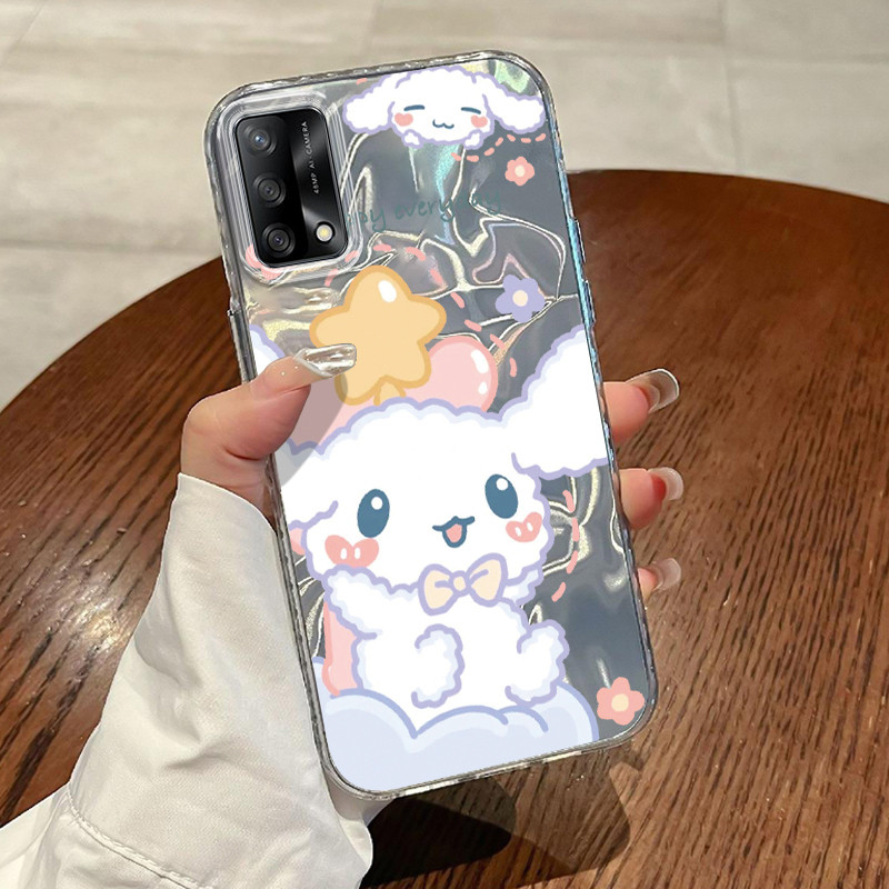 Casing Hp OPPO A74 A95 F19 F19s Case Casing Pola Kartun HP Kasing Kasus ponsel transparan mewah Sili