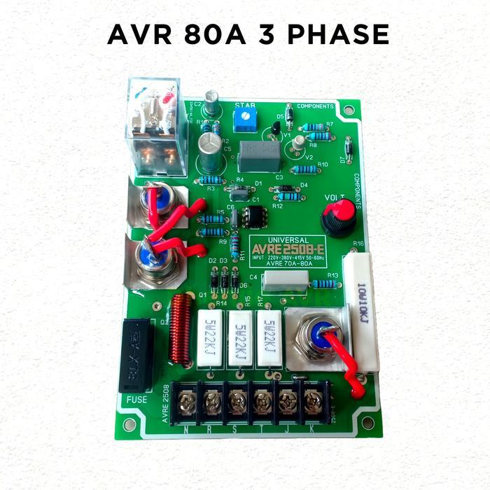 AVR Generator UNIVERSAL 80A 3 PHASE KARBON BRUSSH / AVR Genset 80A 3 Phase AVR LOKAL 3 Phase