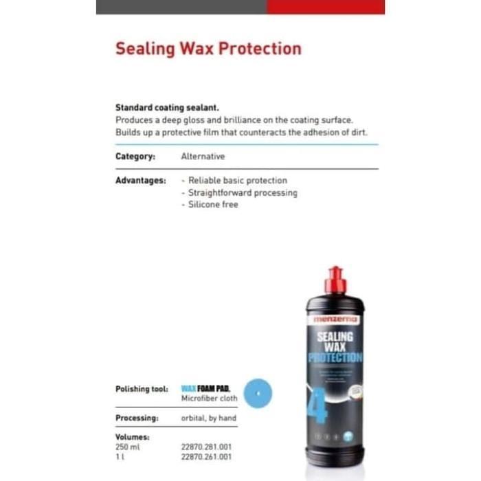 Menzerna Sealing Wax Protection 1L - Obat Poles Mobil Step 4